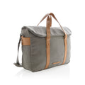 Laptoptas 15.6" van canvas en kunstleer, grijs