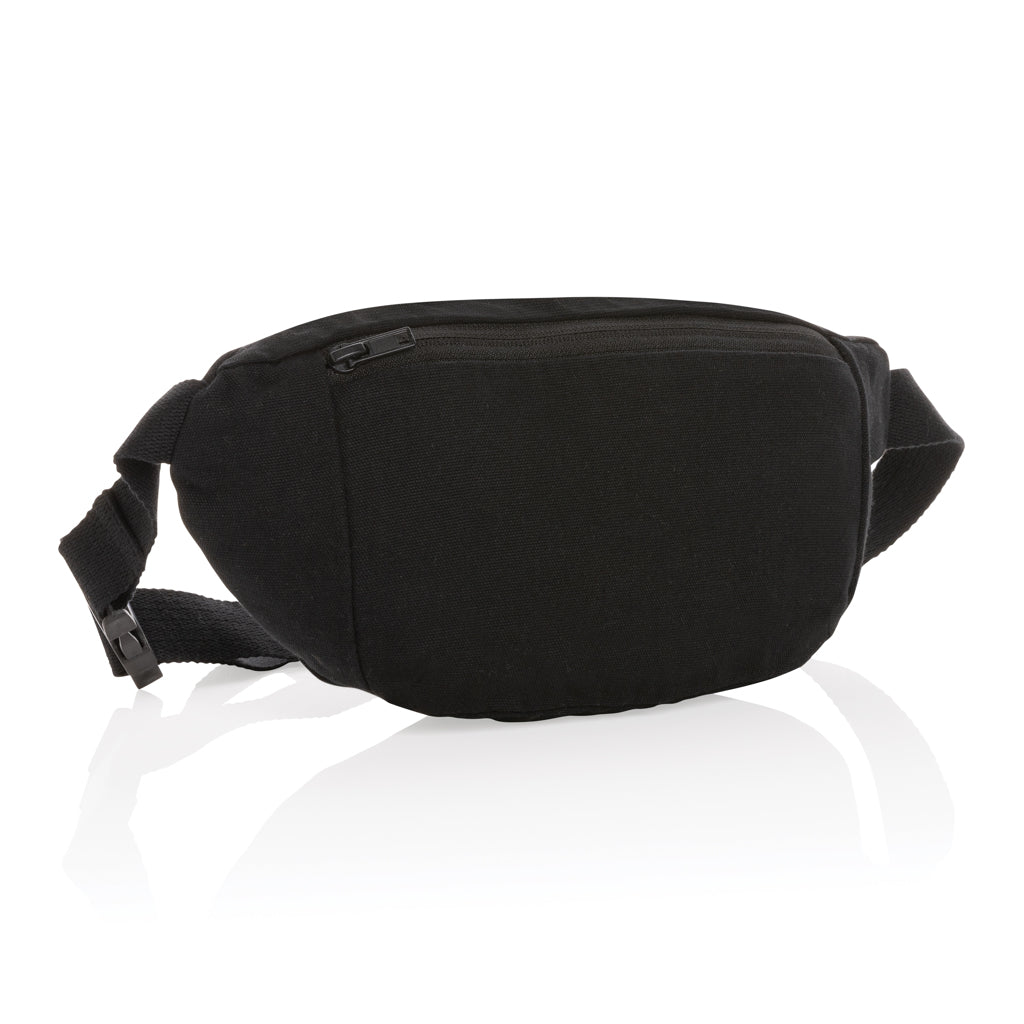 Crossbody tas van gerecycled canvas, zwart