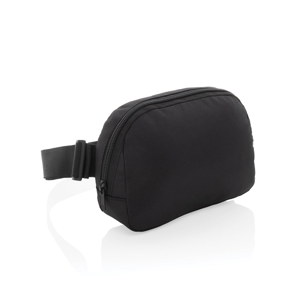 Crossbody tas van gerecycled PET, zwart