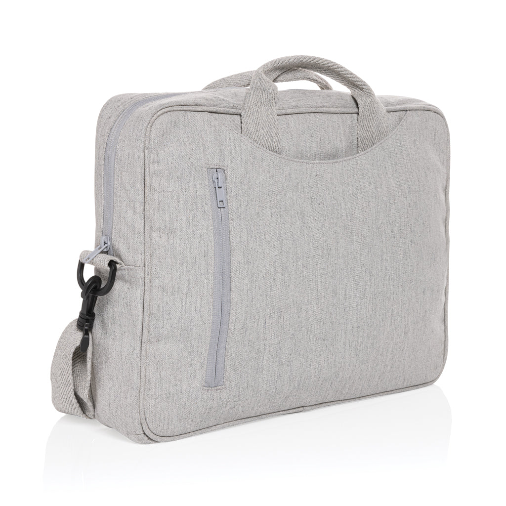 Laptoptas 15.4" van gerecycled katoen, grijs