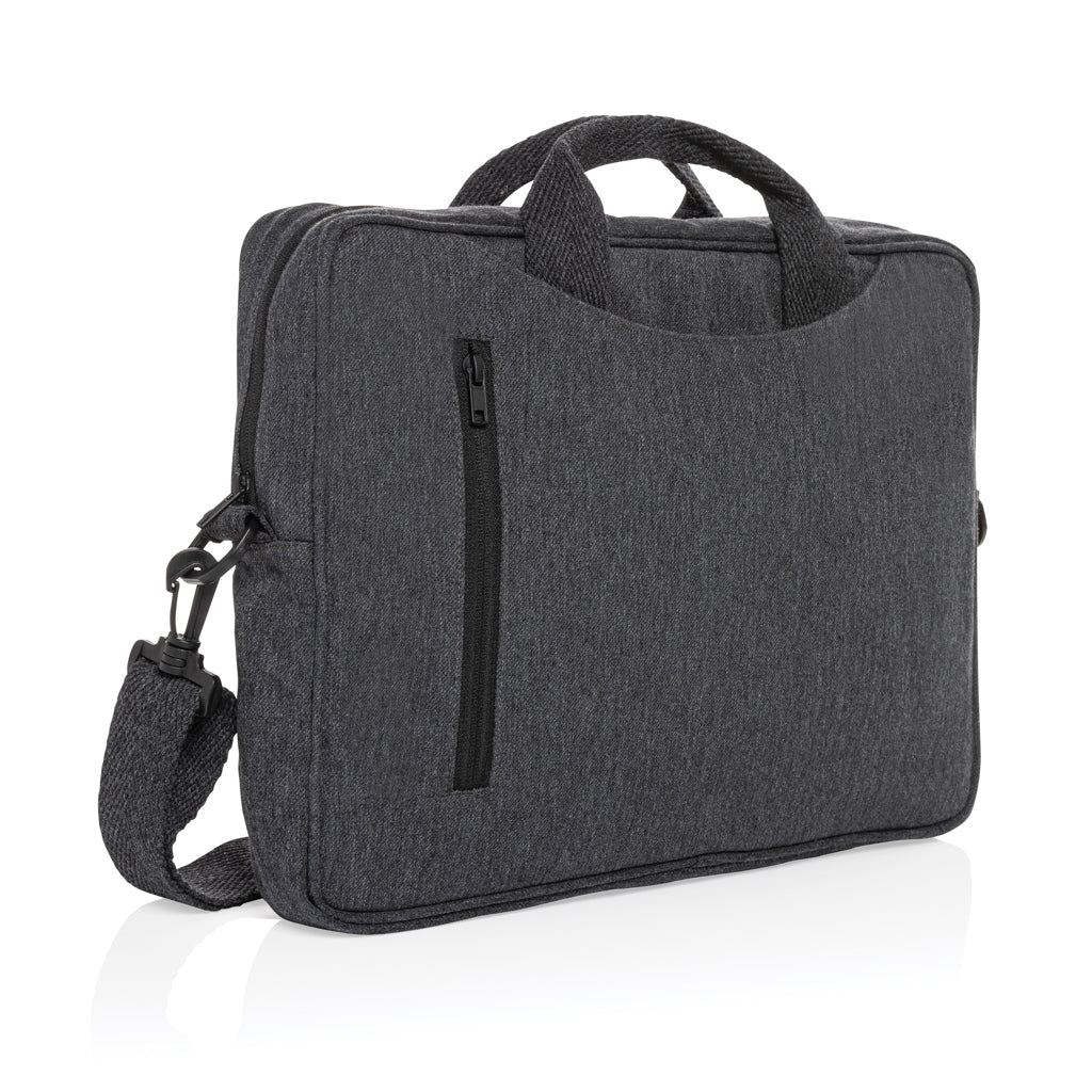 Laptoptas 15.4" van gerecycled katoen, antraciet