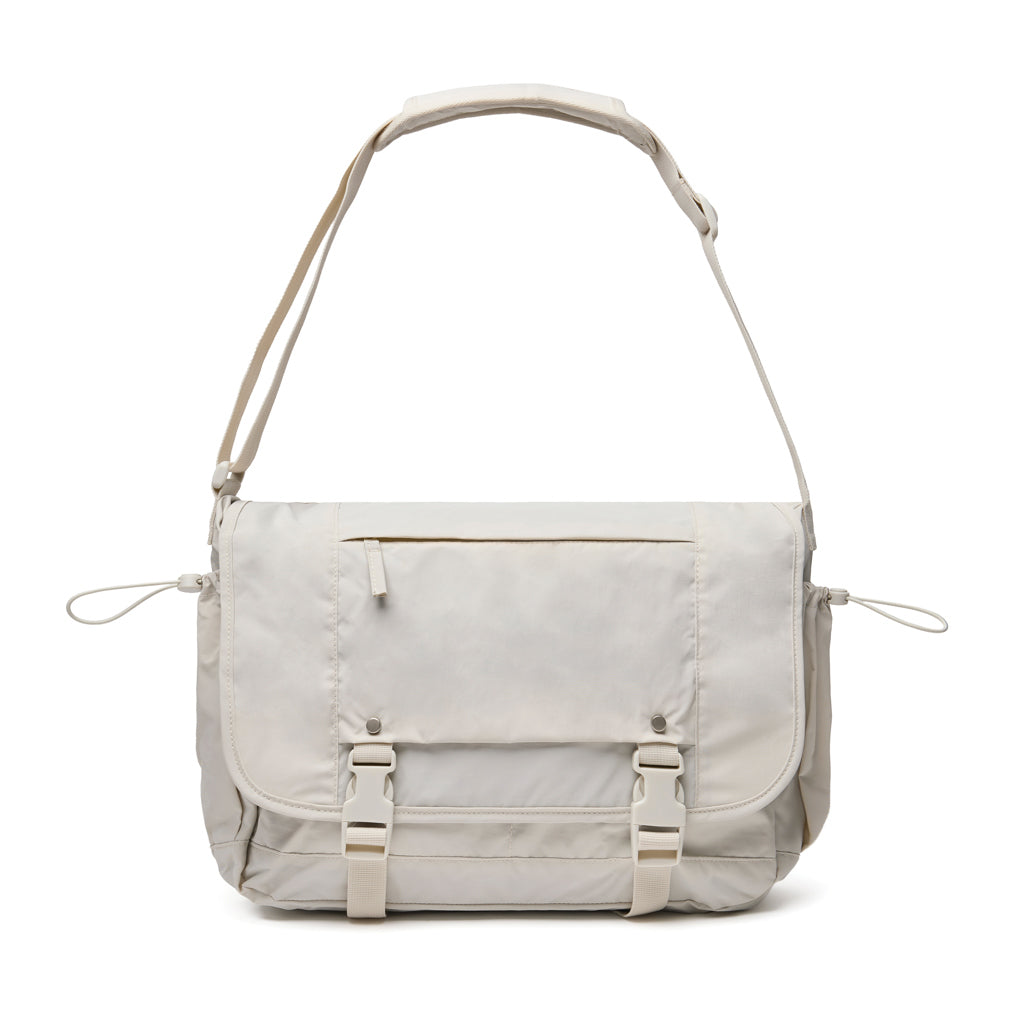 Crossbody tas van gerecycled nylon en gerecycled PET, beige