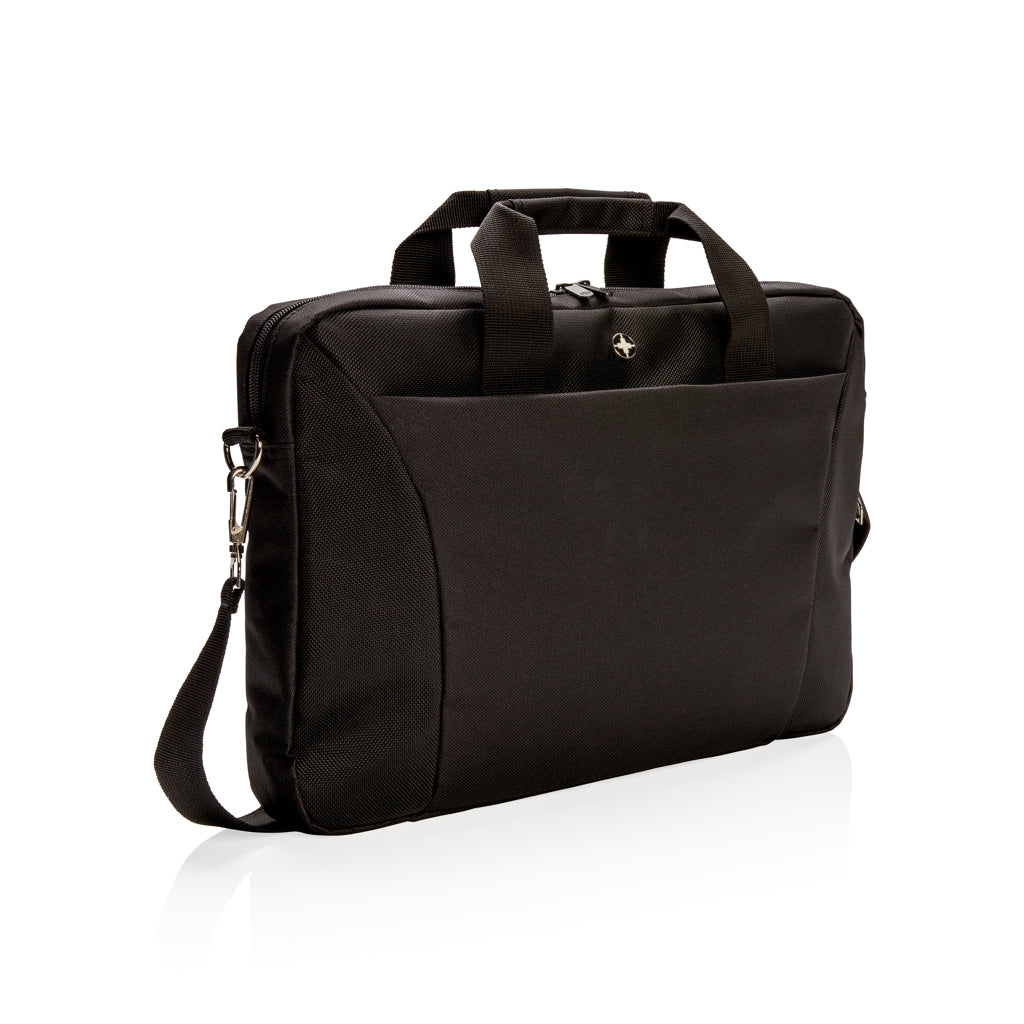 Laptoptas van polyester (39 cm), zwart