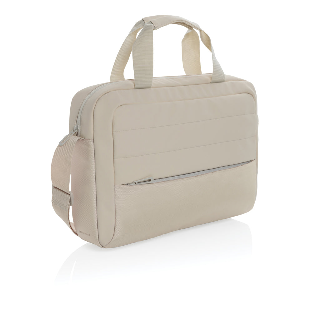 Laptoptas 15.6" van gerecycled PET (klassiek model), beige