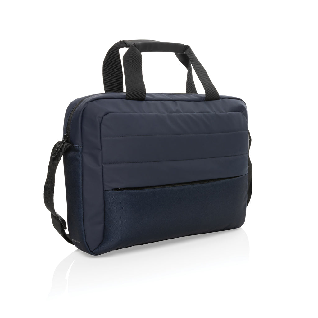 Laptoptas 15.6" van gerecycled PET (klassiek model), donkerblauw