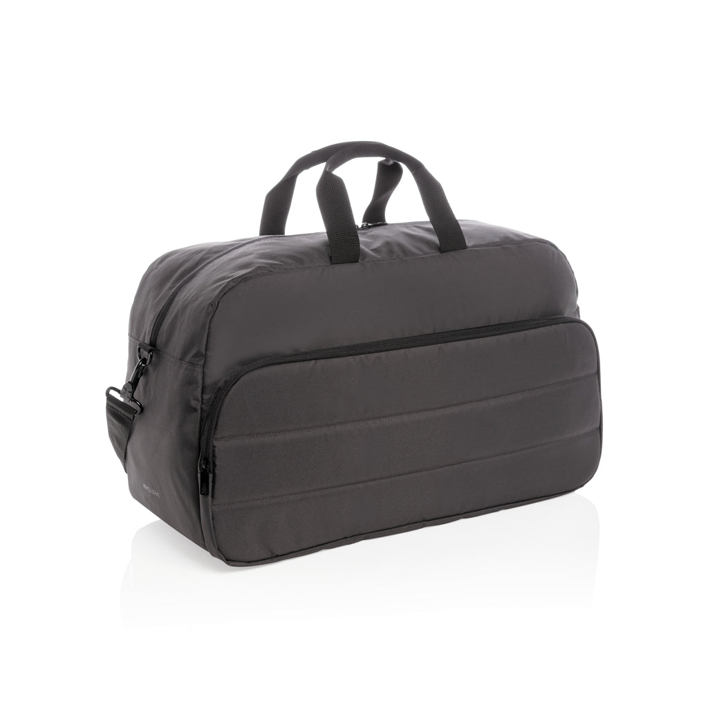 Weekendtas van gerecycled PET (compacter model), zwart