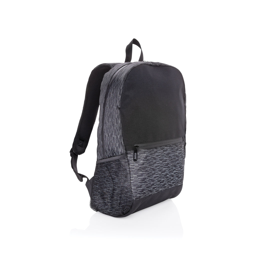 Rugzak met 15.6" laptopvak, gerecycled PET (modern model), zwart