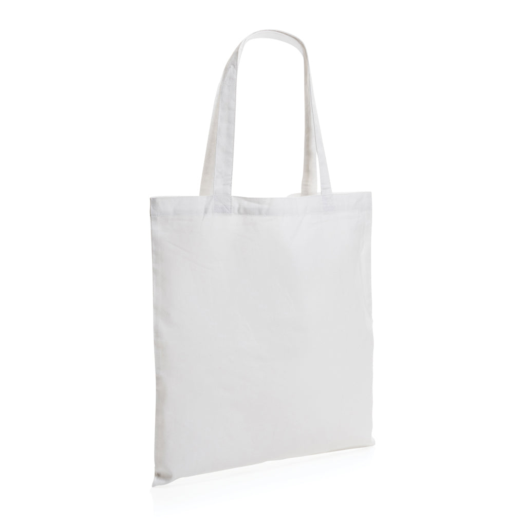 Boodschappentas van gerecycled katoen 145 g/m², wit