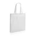 Boodschappentas met stevige bodem, gerecycled katoen, wit