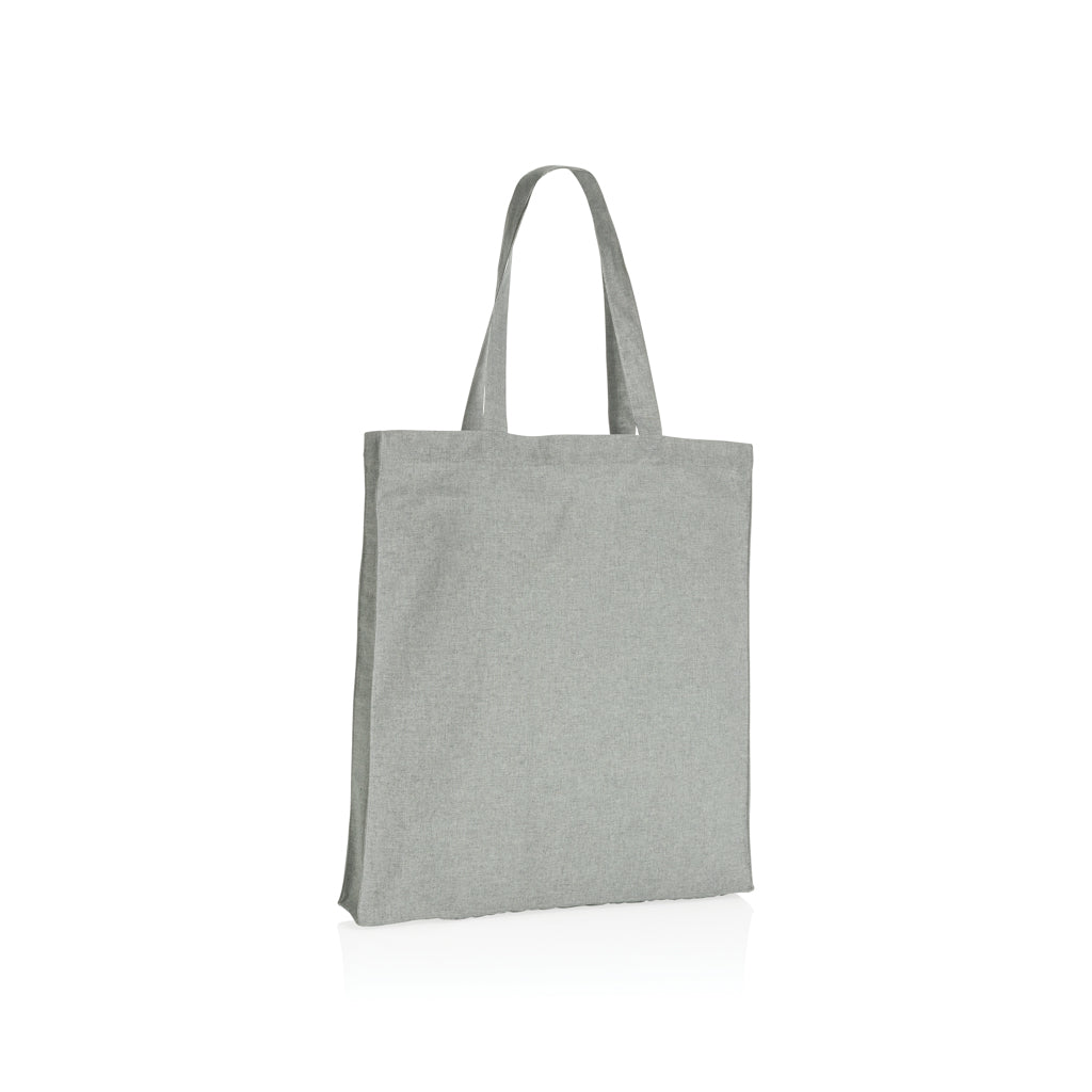Boodschappentas met stevige bodem, gerecycled katoen, grijs