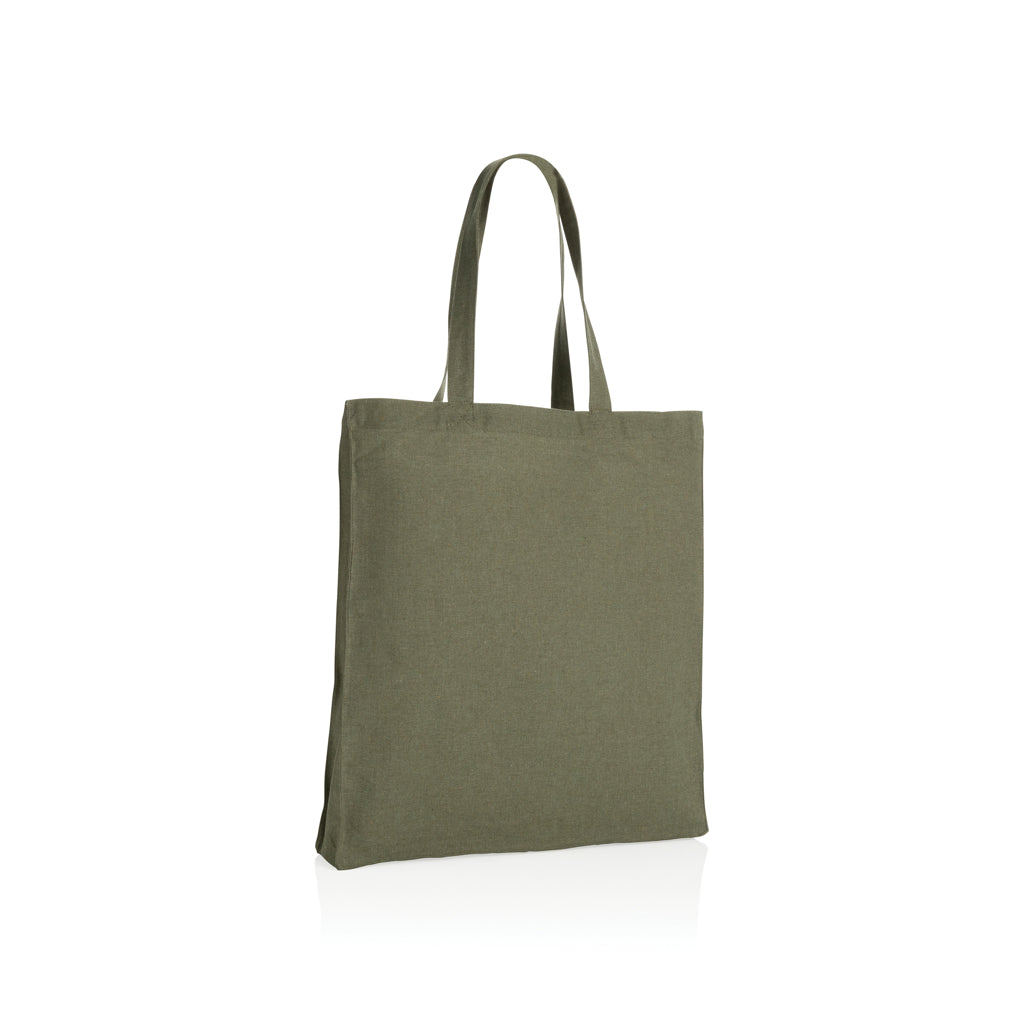 Boodschappentas met stevige bodem, gerecycled katoen, groen