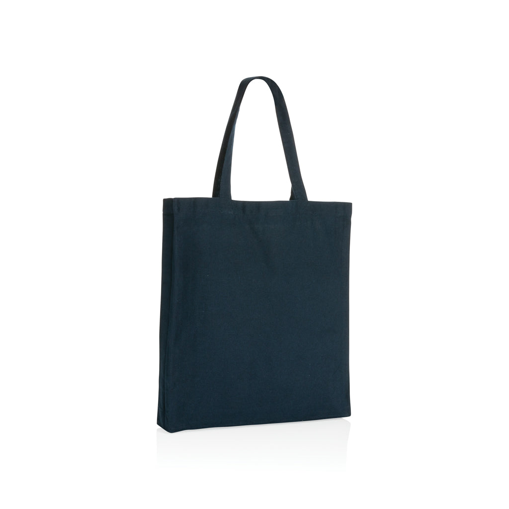Boodschappentas met stevige bodem, gerecycled katoen, donkerblauw