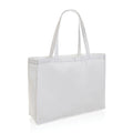 Boodschappentas van gerecycled katoen 145 g/m² (49 cm), wit