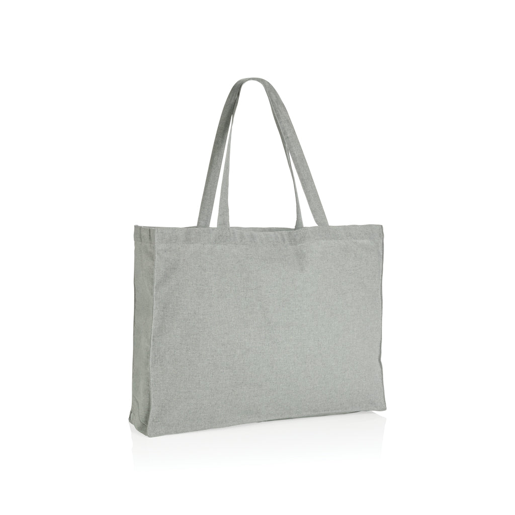 Boodschappentas van gerecycled katoen 145 g/m² (49 cm), grijs