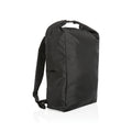 Rugzak van gerecycled PET (oprolbare sluiting), zwart