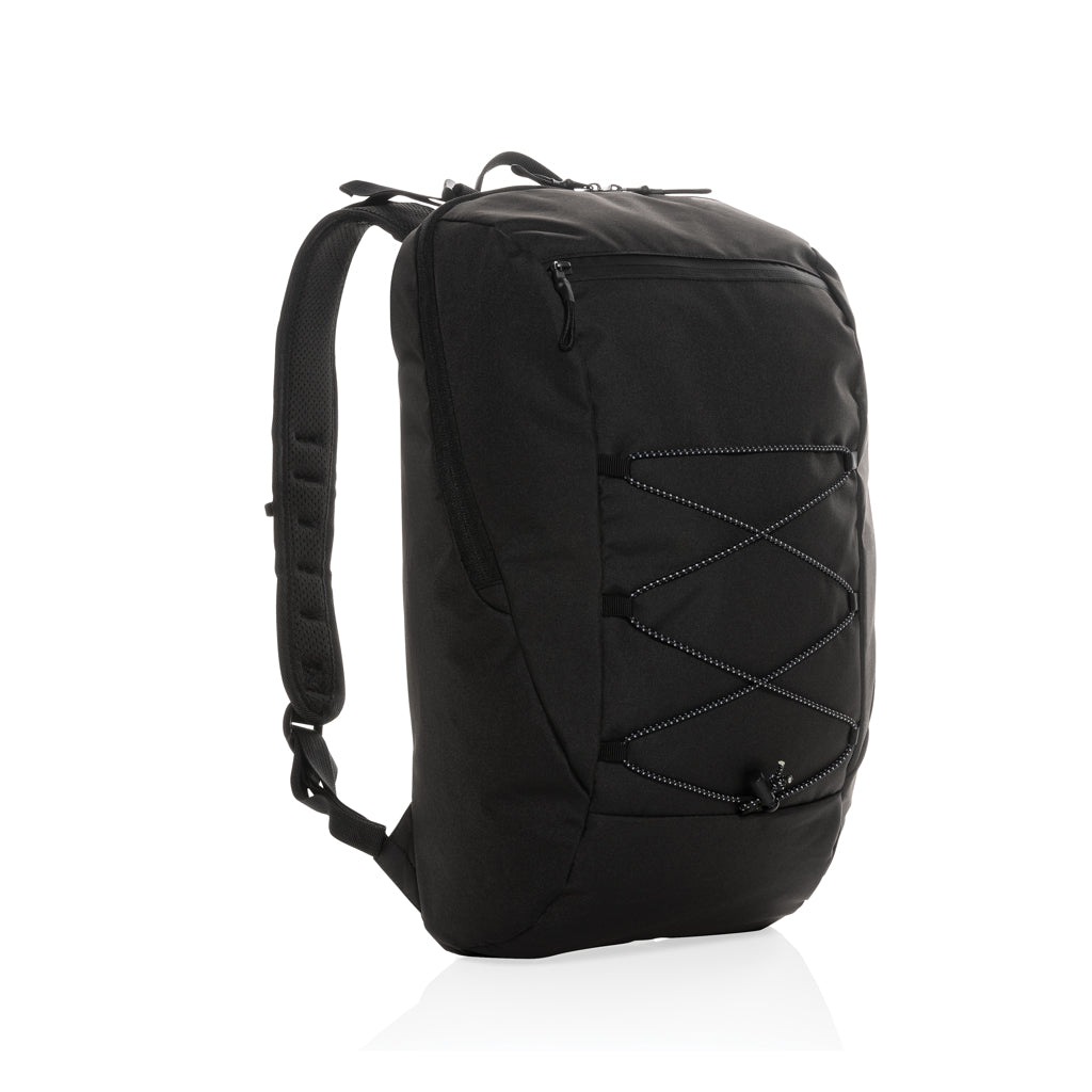Wandelrugzak 18 liter van gerecycled PET, zwart