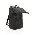 Laptoprugzak 15.6" van gerecycled PET en kunstleer, zwart