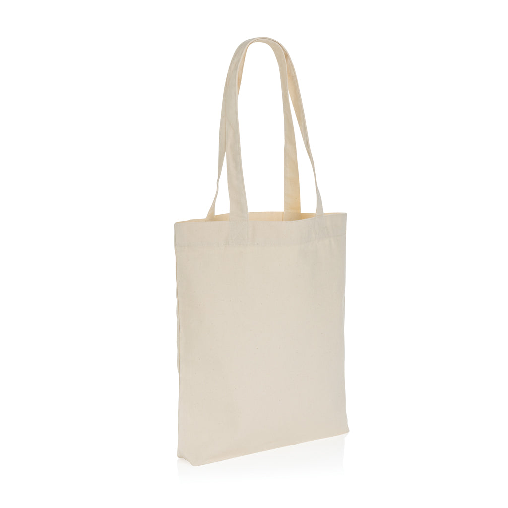 Boodschappentas van gerecycled canvas 285 g/m², gebroken wit