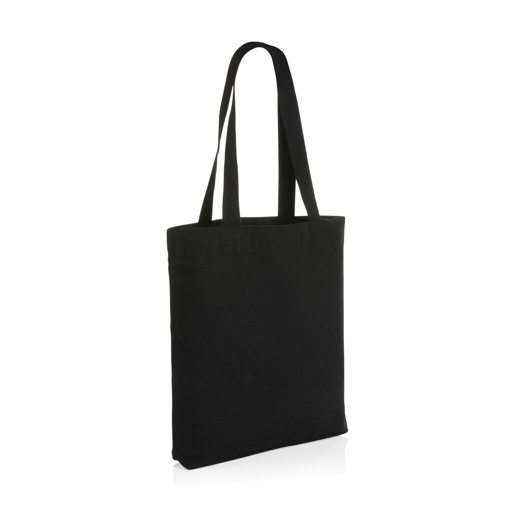 Boodschappentas van gerecycled canvas 285 g/m², zwart