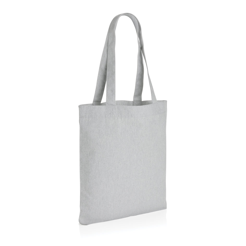 Boodschappentas van gerecycled canvas 285 g/m², grijs