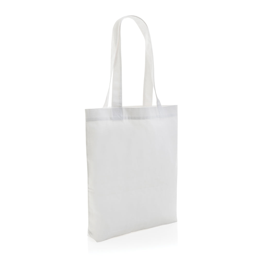 Boodschappentas van gerecycled canvas 285 g/m², wit