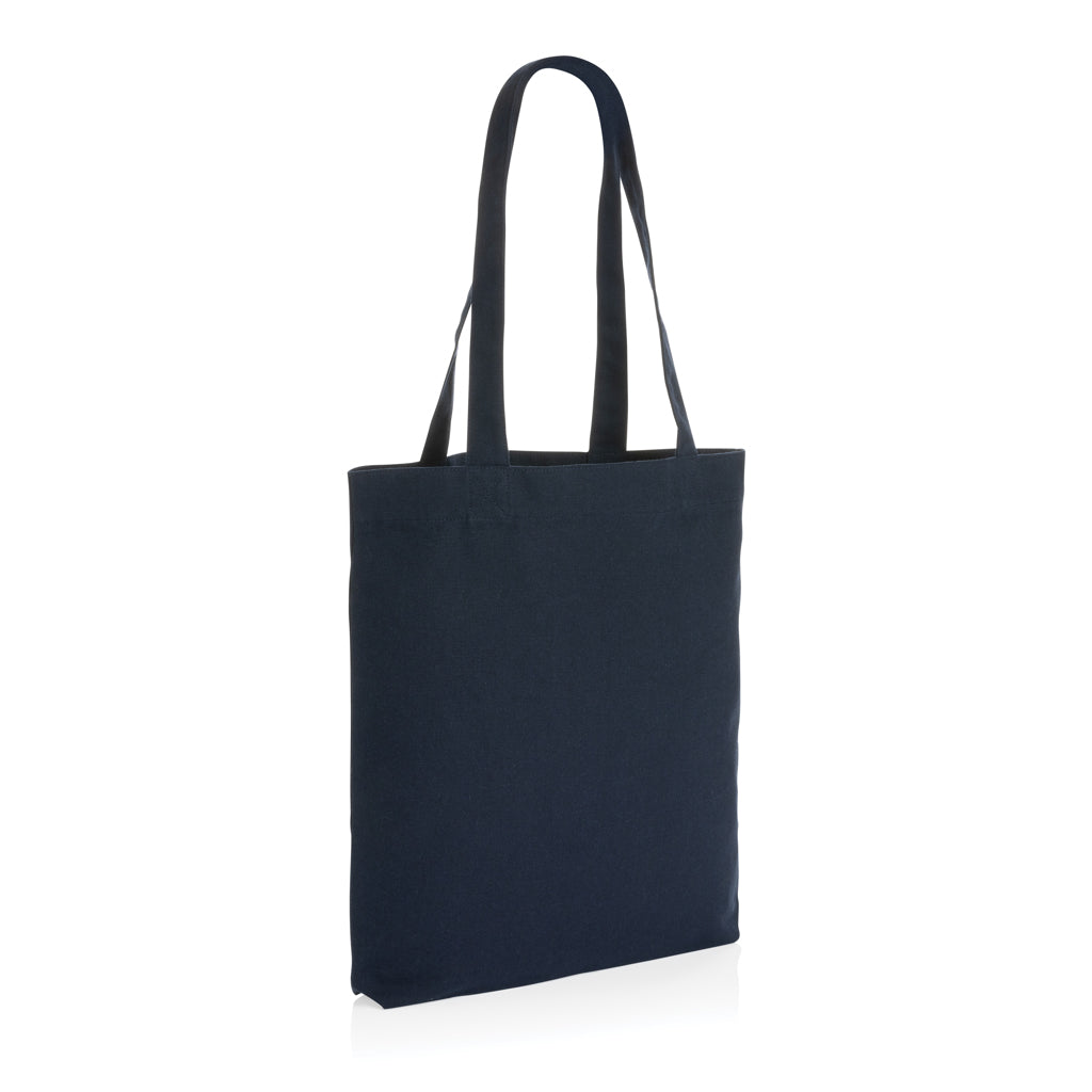 Boodschappentas van gerecycled canvas 285 g/m², donkerblauw
