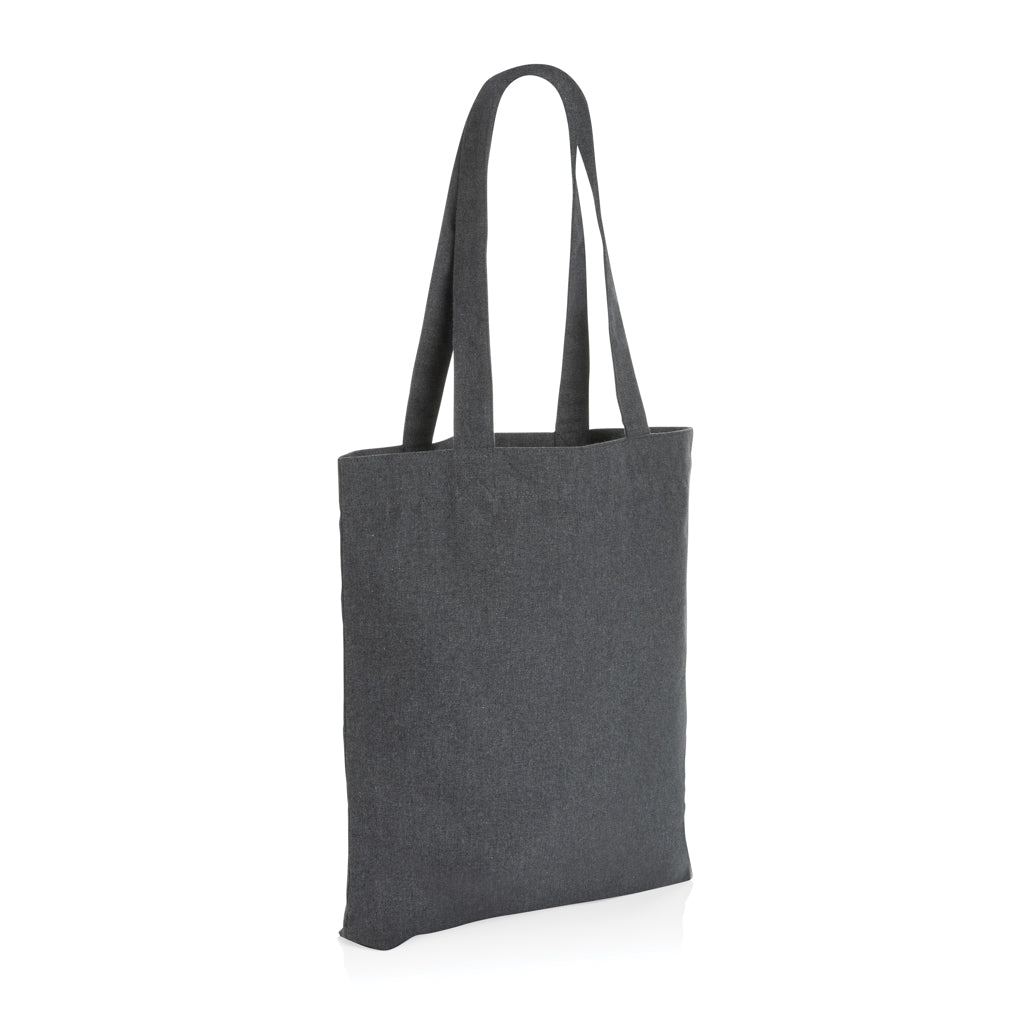 Boodschappentas van gerecycled canvas 285 g/m², antraciet