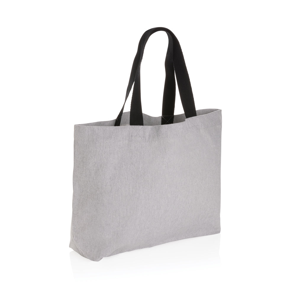 Boodschappentas van gerecycled canvas 240 g/m², grijs