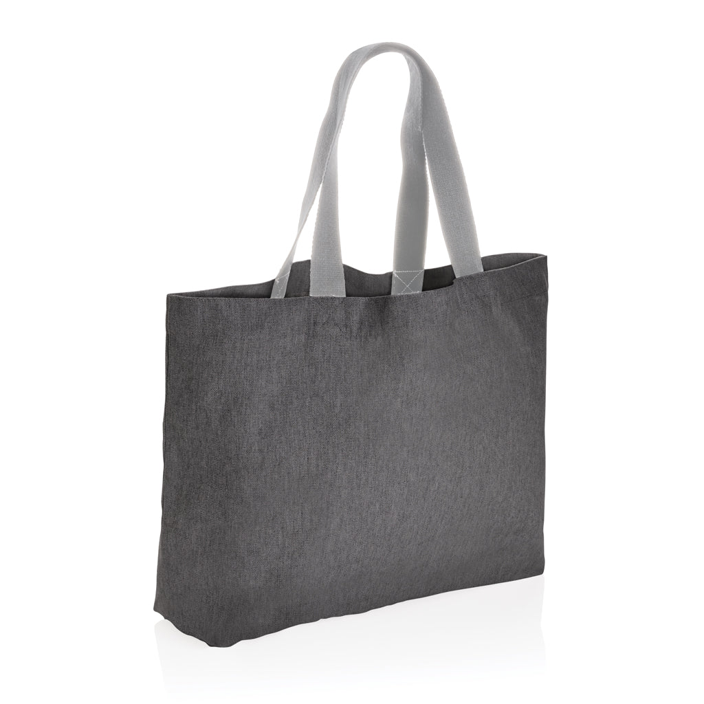 Boodschappentas van gerecycled canvas 240 g/m², antraciet
