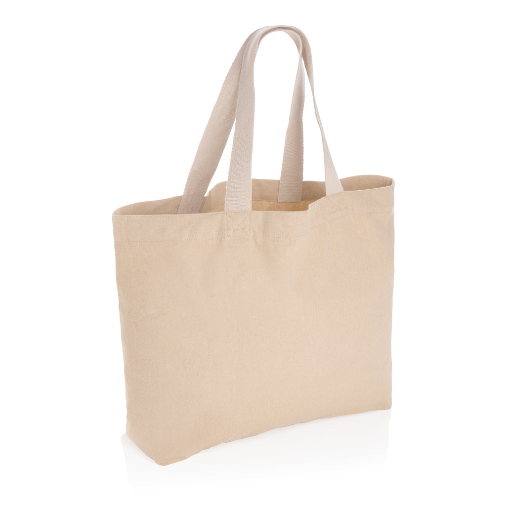 Boodschappentas van gerecycled canvas 240 g/m², bruin
