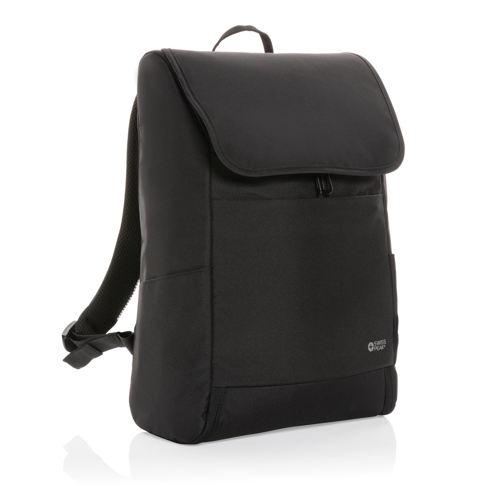 Laptoprugzak 15" van gerecycled PET, zwart