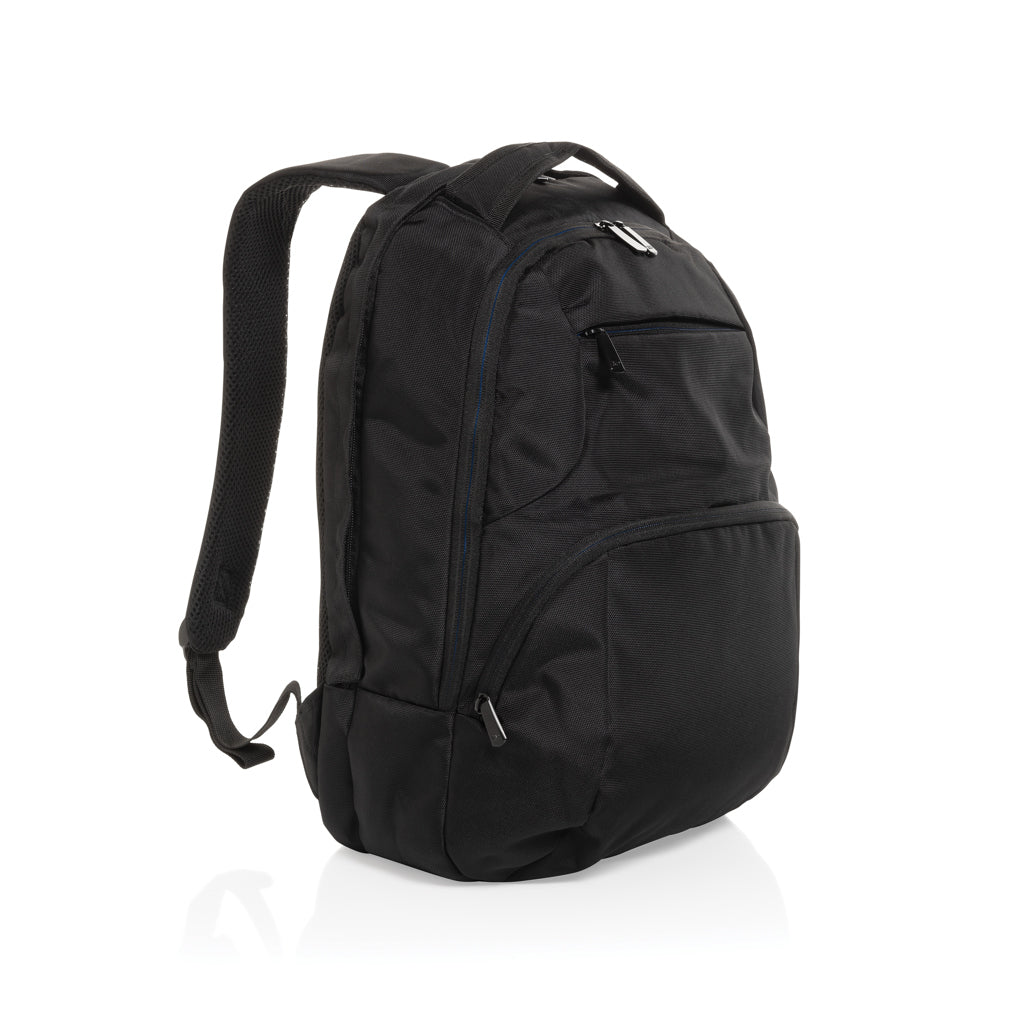 Rugzak met 15.6" laptopvak, gerecycled PET (klassiek model), zwart