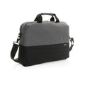 Laptoptas 15.6" van gerecycled PET en kunstleer (42 cm), grijs