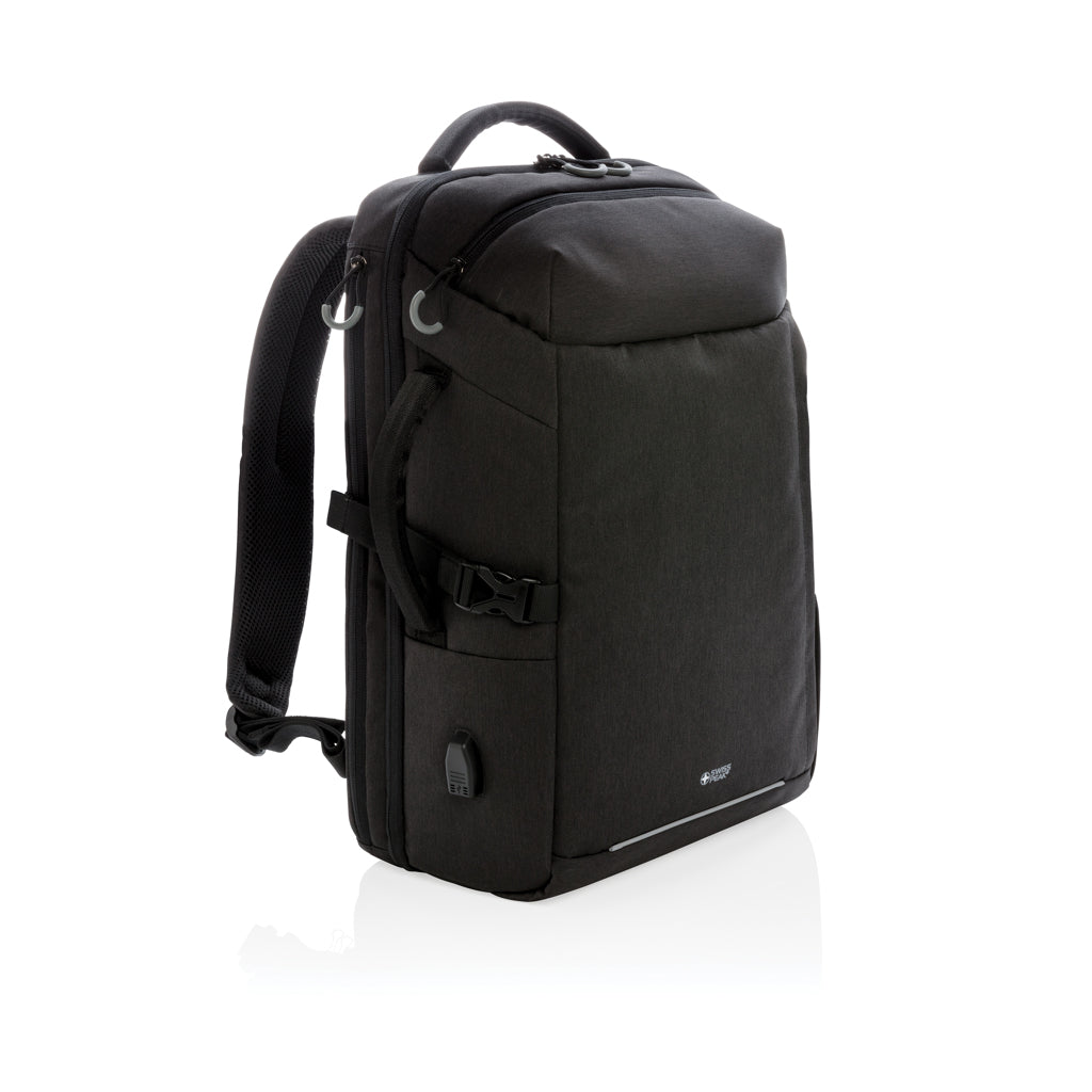 Rugzak met laptop laptopvak (gewatteerde voering), zwart