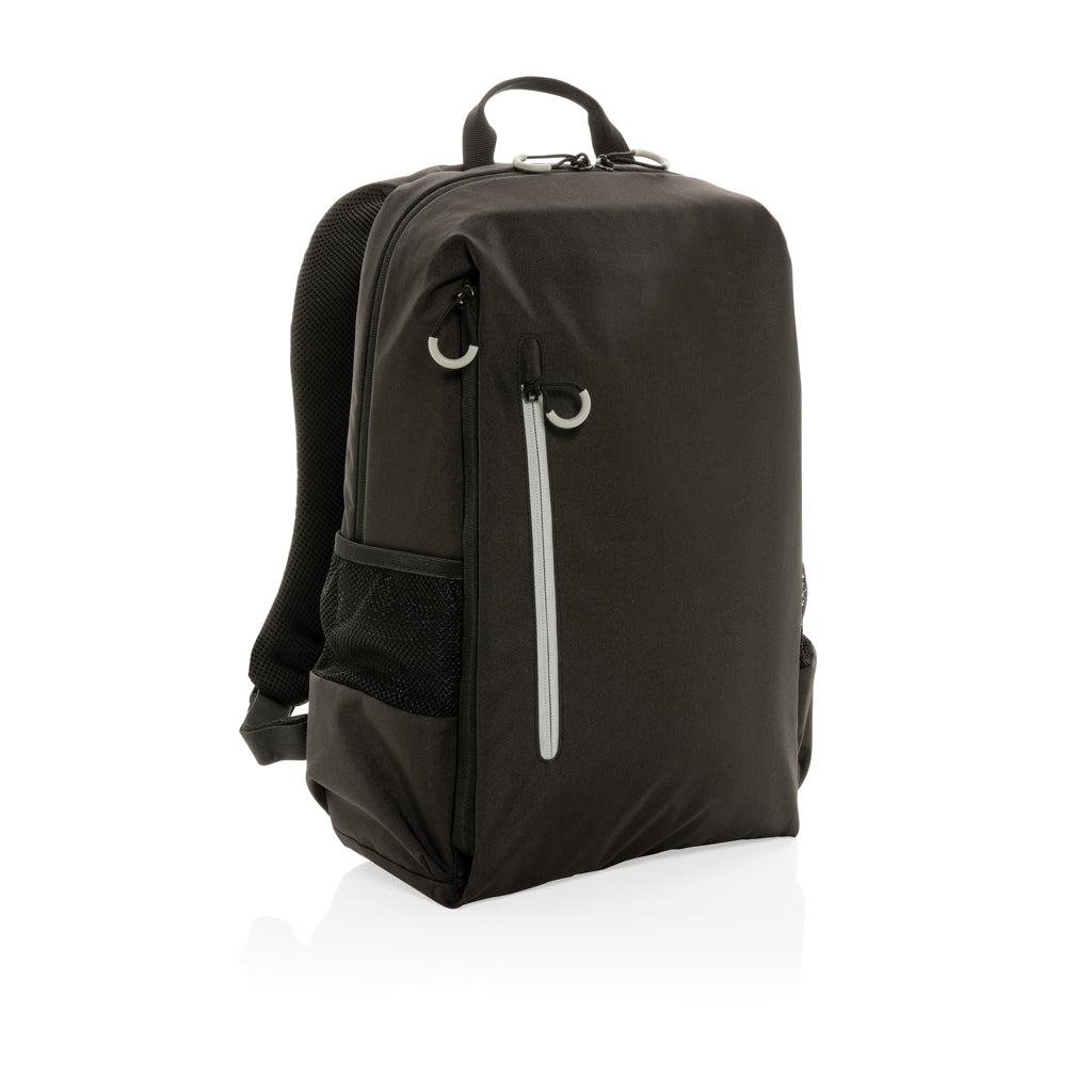 Laptoprugzak 15.6" van gerecycled PET (gewatteerde voering), zwart