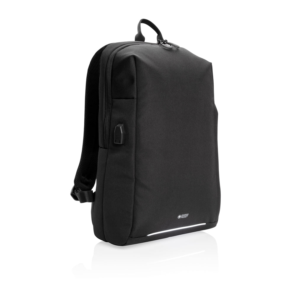 Laptoprugzak laptop van gerecycled PET, zwart