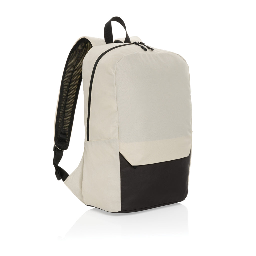 Laptoprugzak 15.6" van gerecycled PET (eenvoudig model), gebroken wit