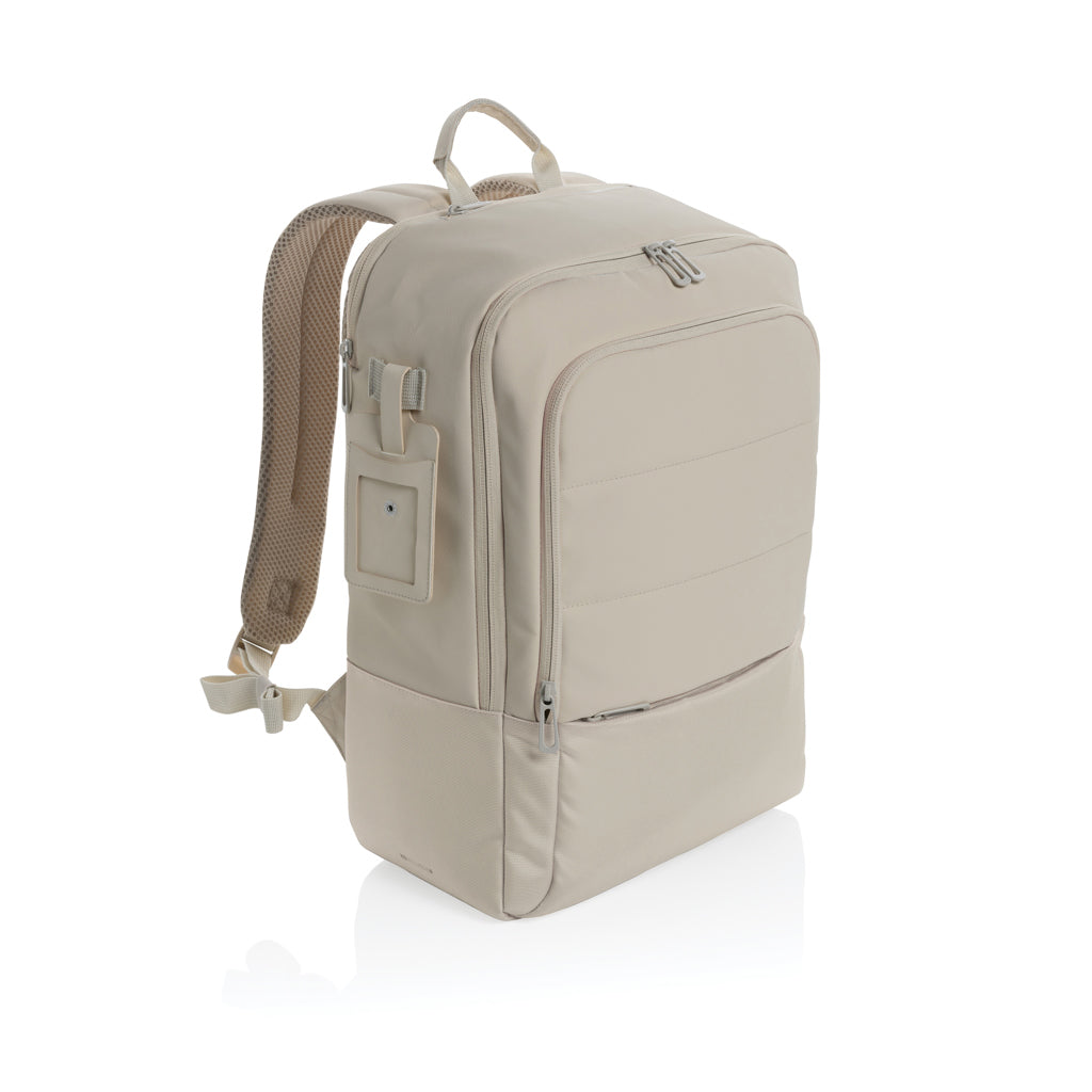 Laptoprugzak 15.6", gerecycled PET (extra uitvoering), beige