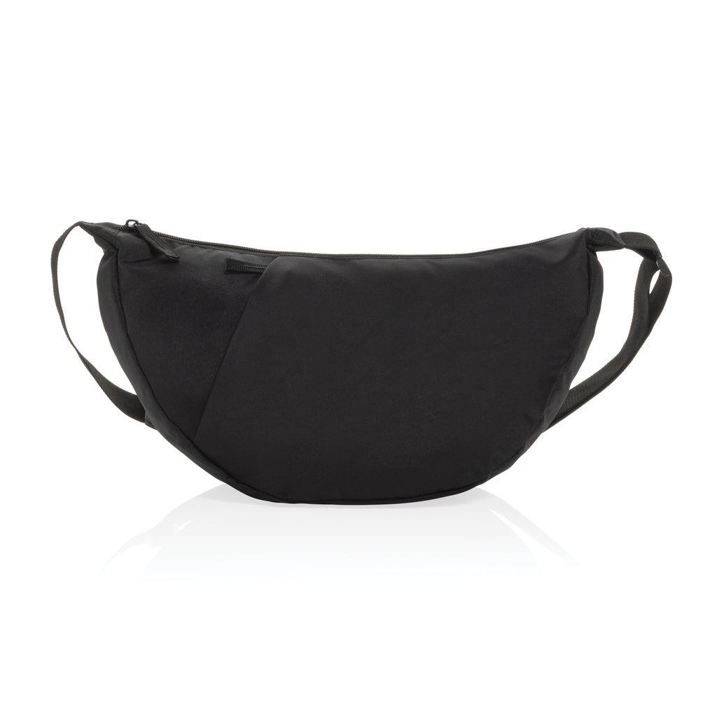 Crossbody tas van gerecycled PET (compacter model), zwart