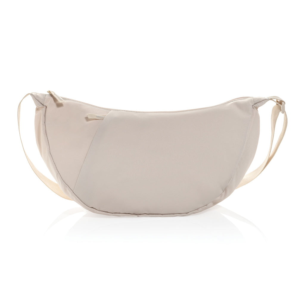 Crossbody tas van gerecycled PET (compacter model), beige