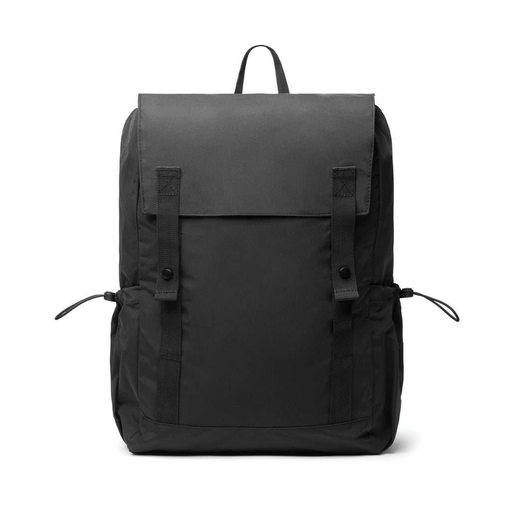 Rugzak van gerecycled nylon en gerecycled PET, zwart