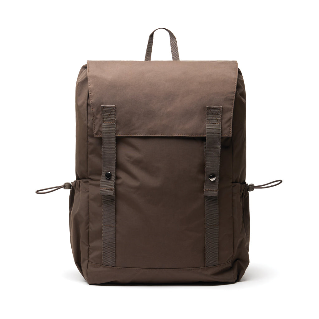 Rugzak van gerecycled nylon en gerecycled PET, bruin