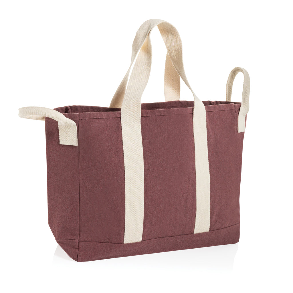 Strandtas van gerecycled canvas, maroon
