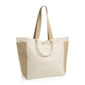 Boodschappentas van gerecycled canvas 400 g/m², gebroken wit