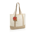 Boodschappentas van gerecycled canvas 350 g/m², gebroken wit