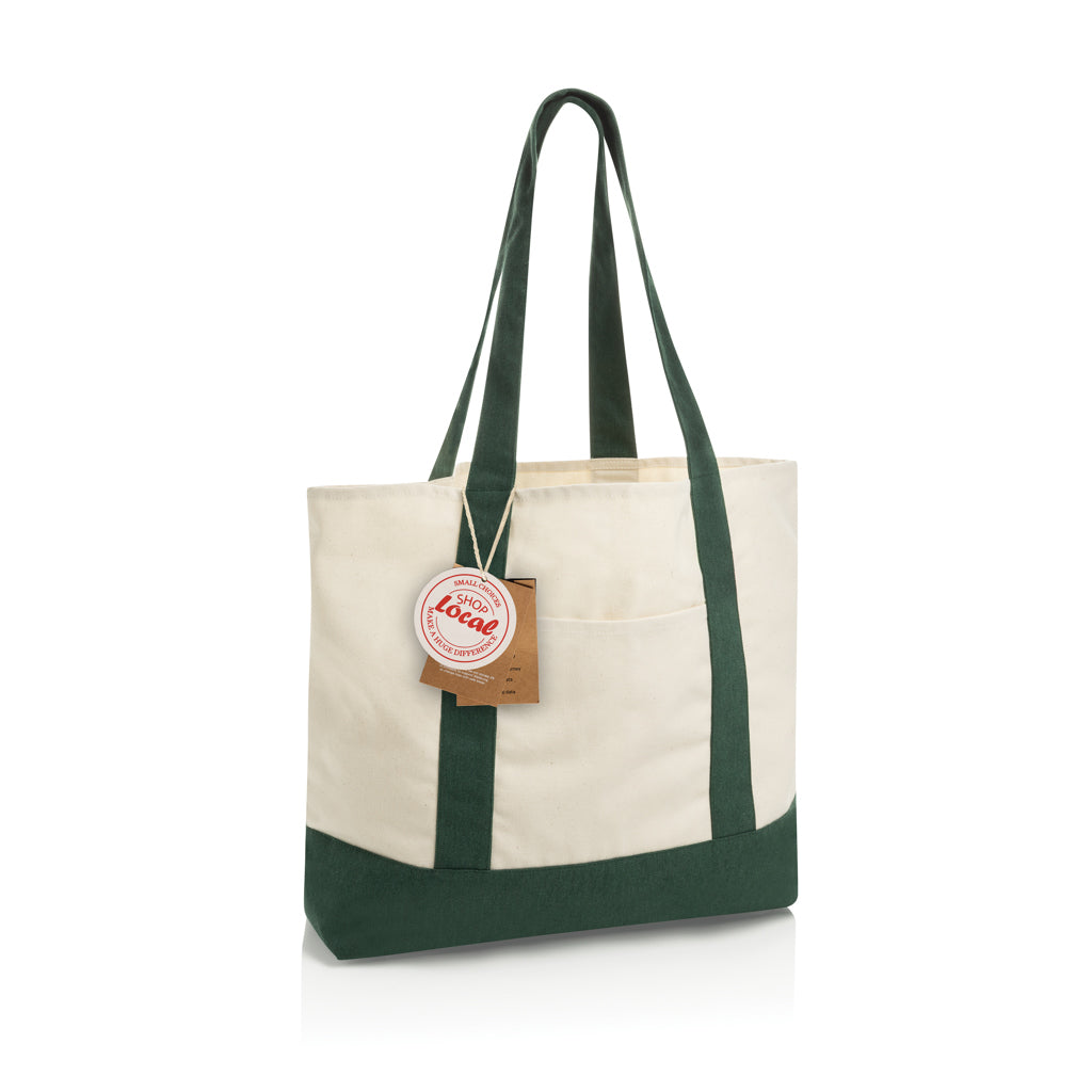 Boodschappentas van gerecycled canvas 350 g/m², groen