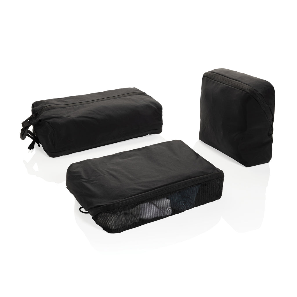 Reiscadeauset van gerecycled nylon, zwart