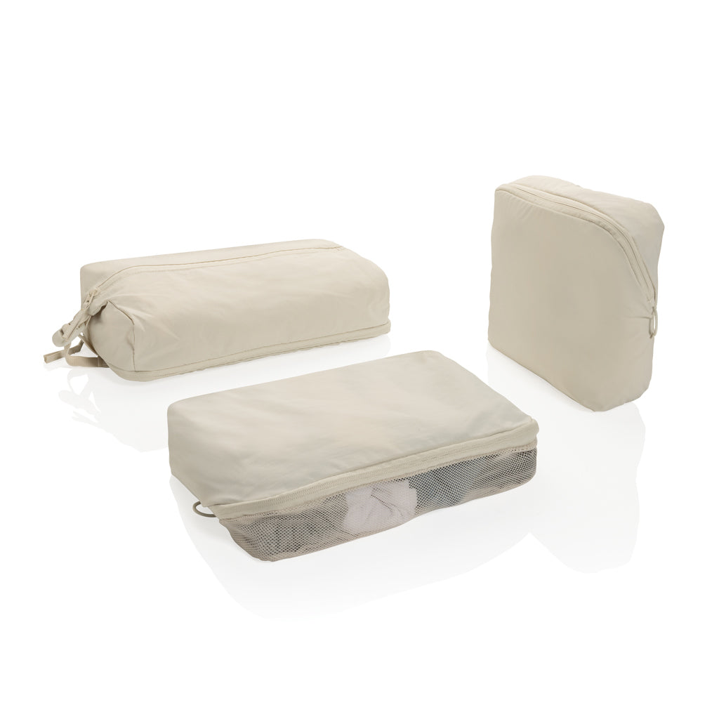 Reiscadeauset van gerecycled nylon, beige