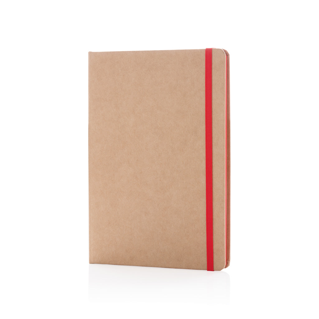 A5 notitieboek van papier (kraftpapier kaft), rood