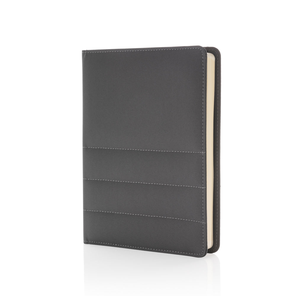 A5 notitieboek van gerecycled PET en papier, antraciet